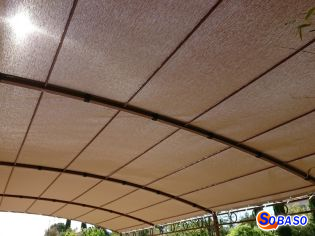 Pergola de terrasse ave toile Soltis 92 