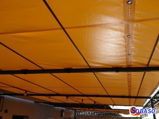 Toile de pergola étanche avec drainage 